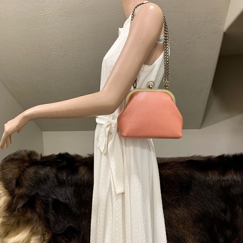 Handmade Genuine Cowhide Leather Kisslock Wristlet Shoulder Bag/Crossbody - Picture 2 of 15